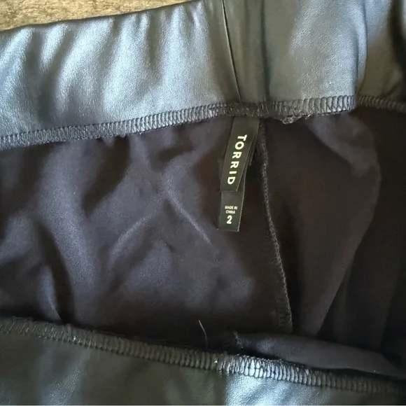 Torrid Midnight Black Faux Leather Leggings - Picture 3 of 4